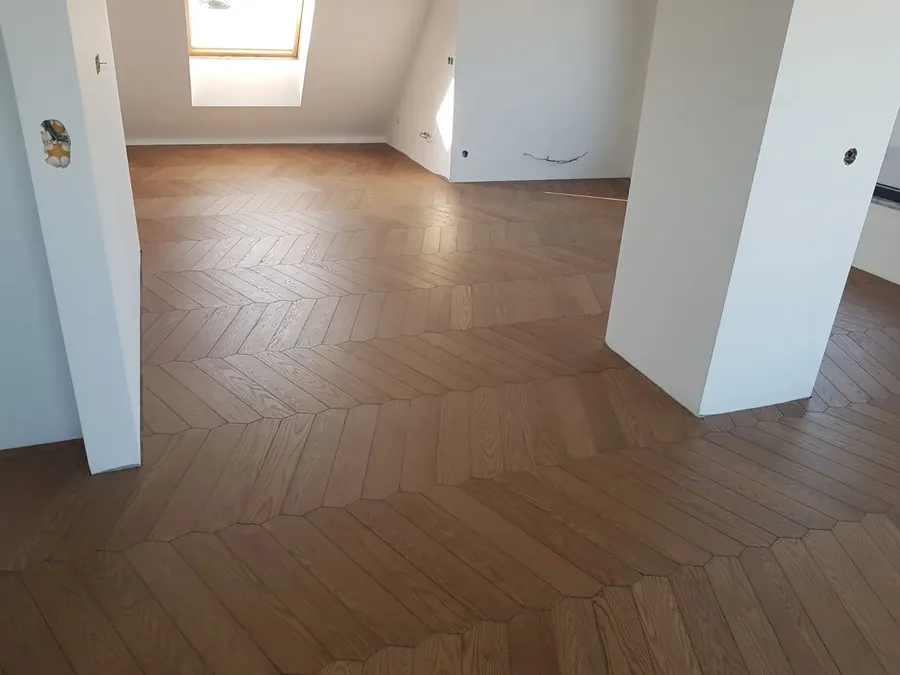 Apartment in Plovdiv — engineered herringbone by Artistico