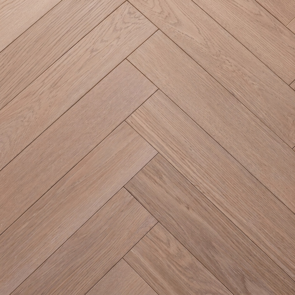 Engineered Oak Herringbone — Parchment