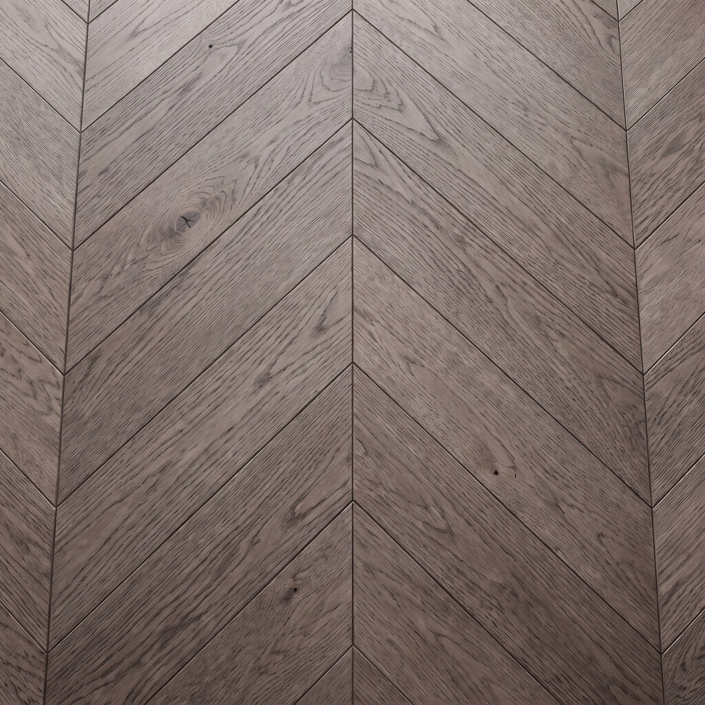 Engineered Oak Chevron — Travertine
