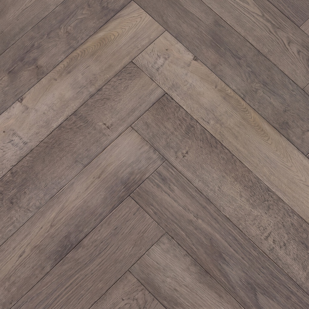 Engineered Oak Herringbone — Travertine