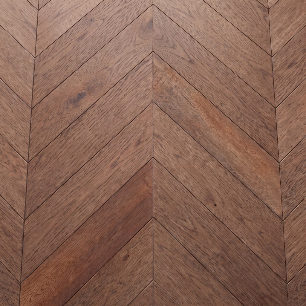 Engineered Oak Chevron — Terracotta