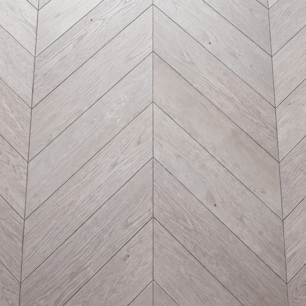 Engineered Oak Chevron — Alabaster