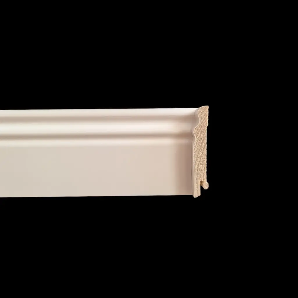 Oak Skirting Board — White Foil 95×15