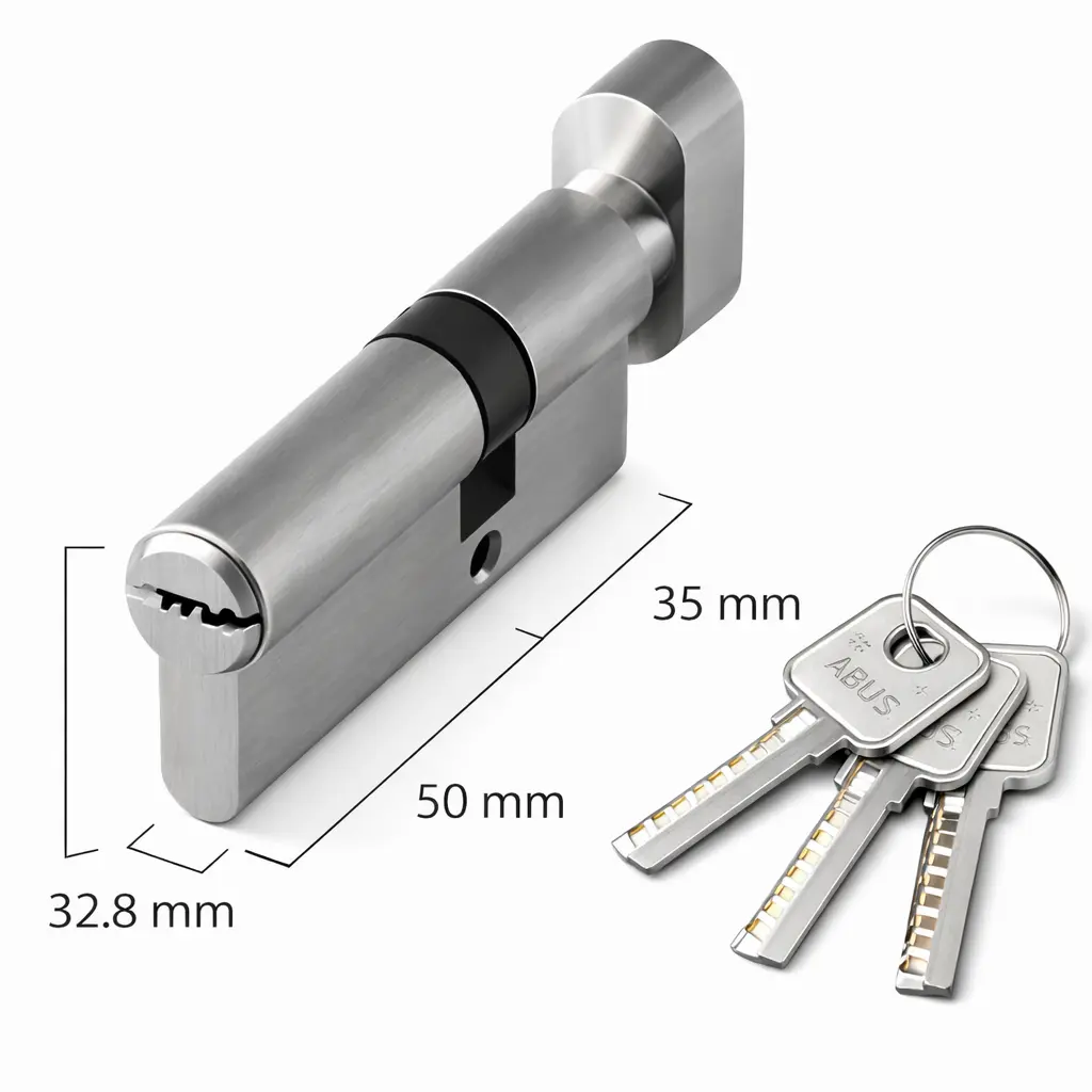 Cylinder 50 mm key + 35 mm thumb turn
