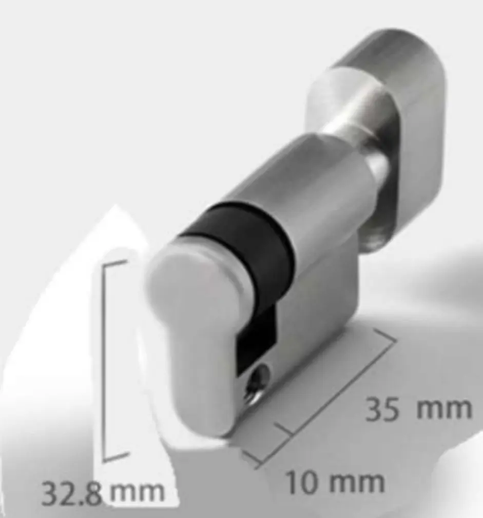 Single-sided cylinder lock with thumb turn 35+10 mm