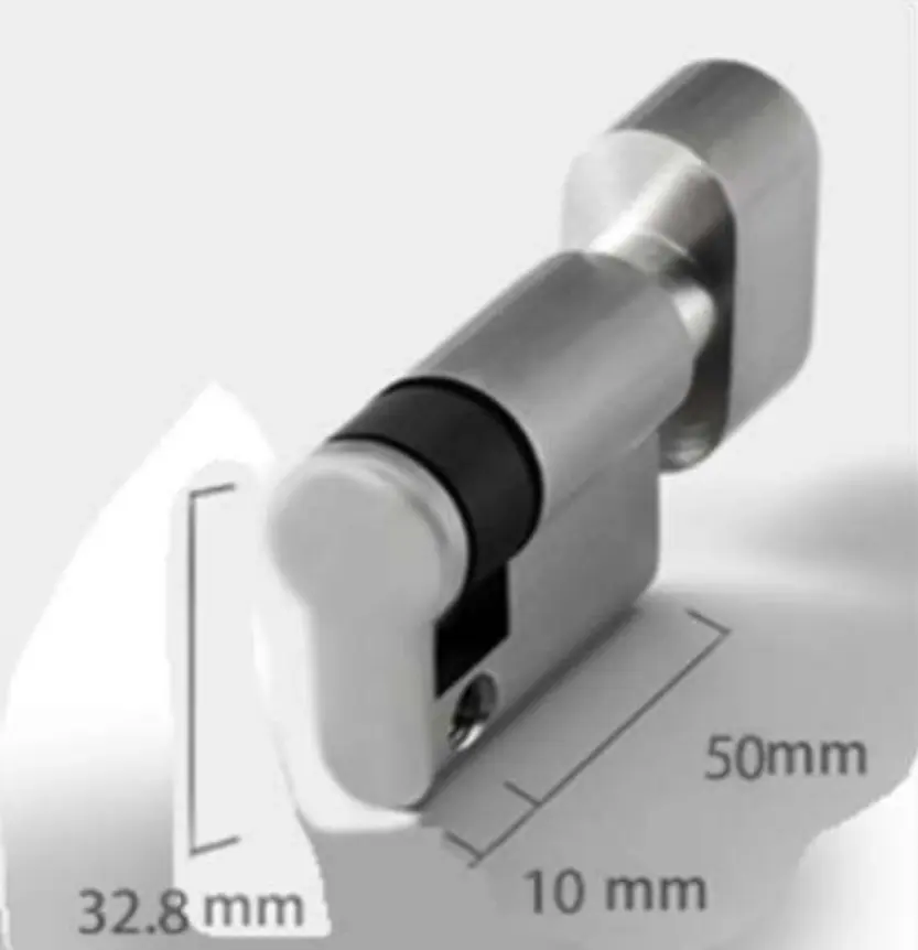 Single-sided cylinder lock with thumb turn 50+10 mm