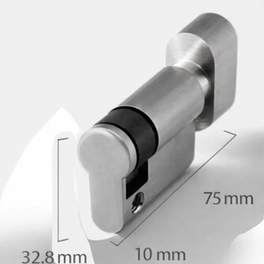 Single-sided cylinder lock with thumb turn 75+10 mm